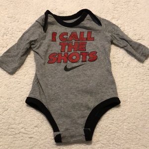Nike cotton basketball I Call the Shots baby onesie/romper long sleeve Size 0-3M